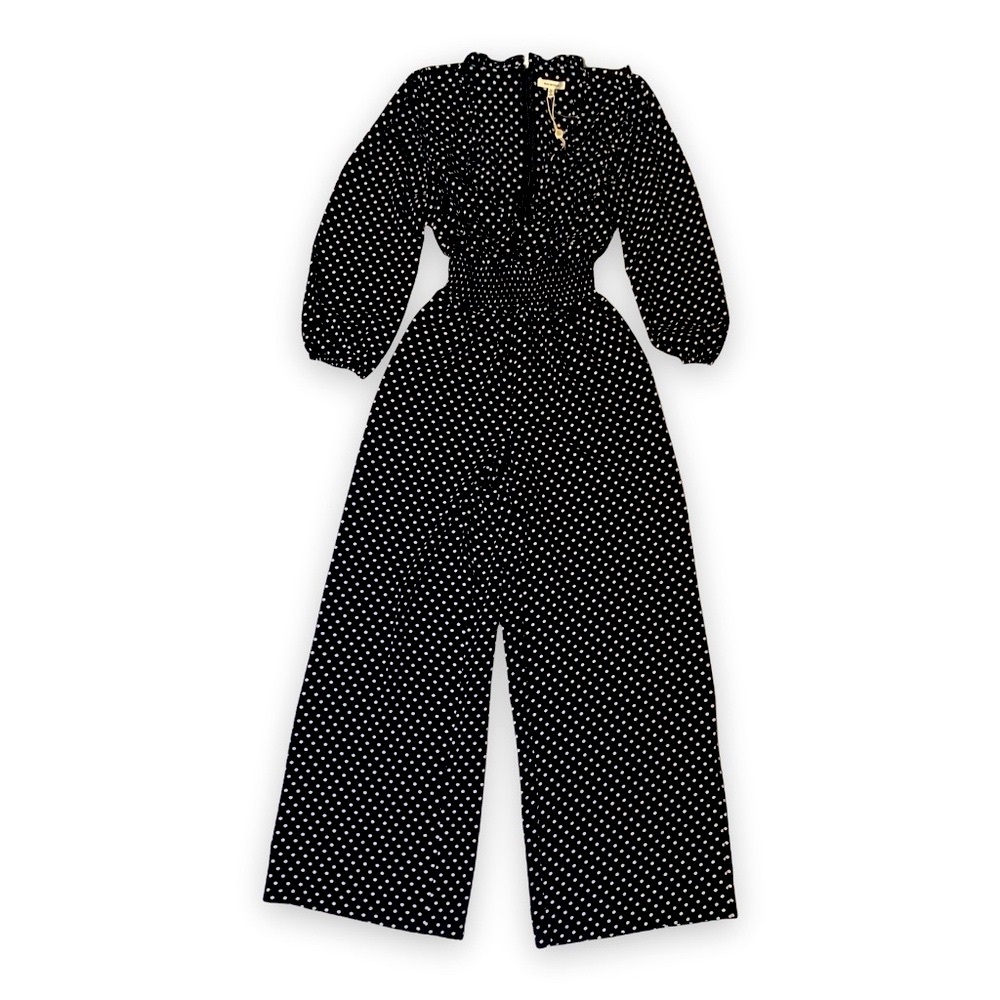 Max Studio Black and White Polka Dot Jumpsuit